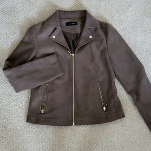 Brown Suede moto jacket S